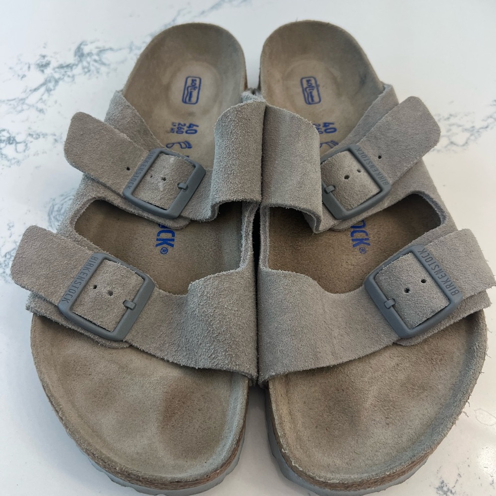 Birkenstock Gray Suede Sandals